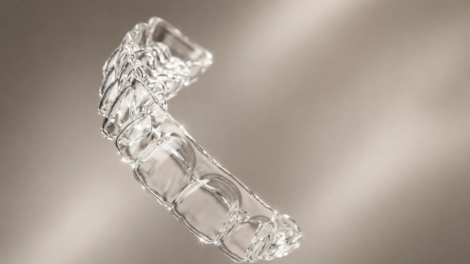 A dental implant and crown set into a jaw model